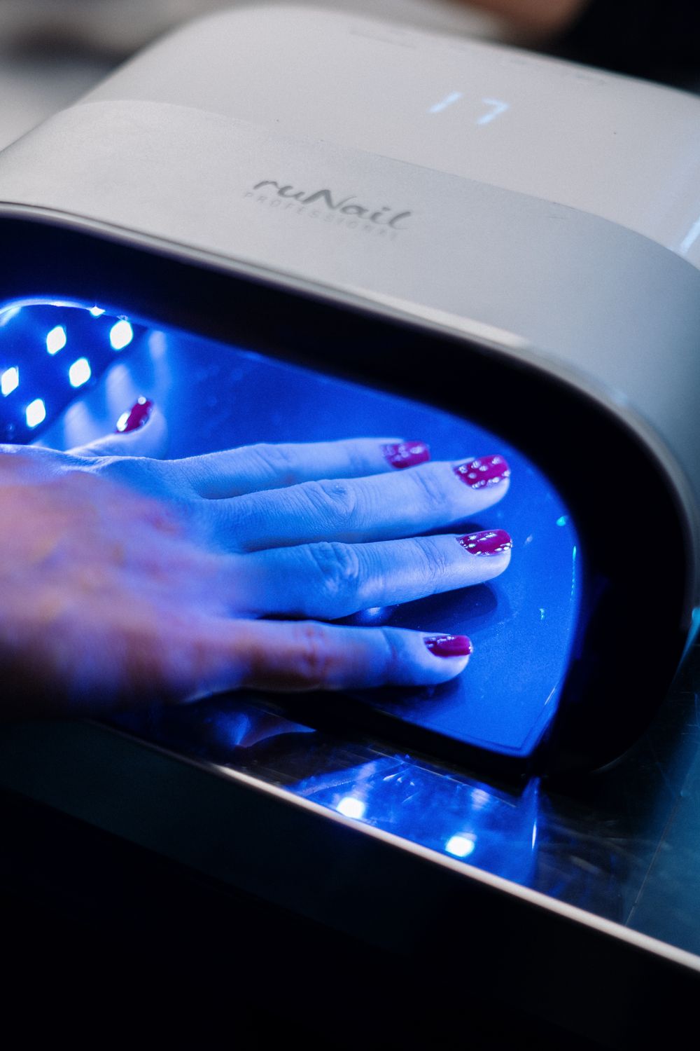 Hands showing nail art